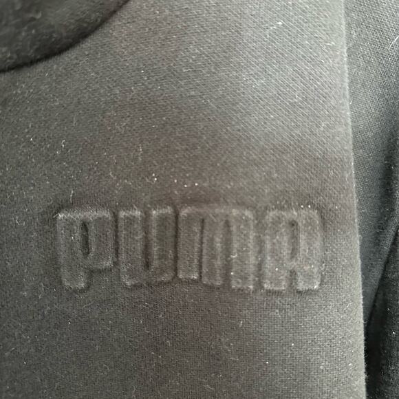 Puma Sweatshirt Pullover Hoodie Mens XXL Pocket Black Cotton Comfort Stretch - Picture 6 of 8
